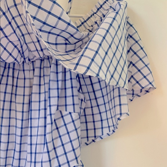 Flying Tomato Off Shoulder Gingham Sun Dress Flaw - Picture 3 of 9